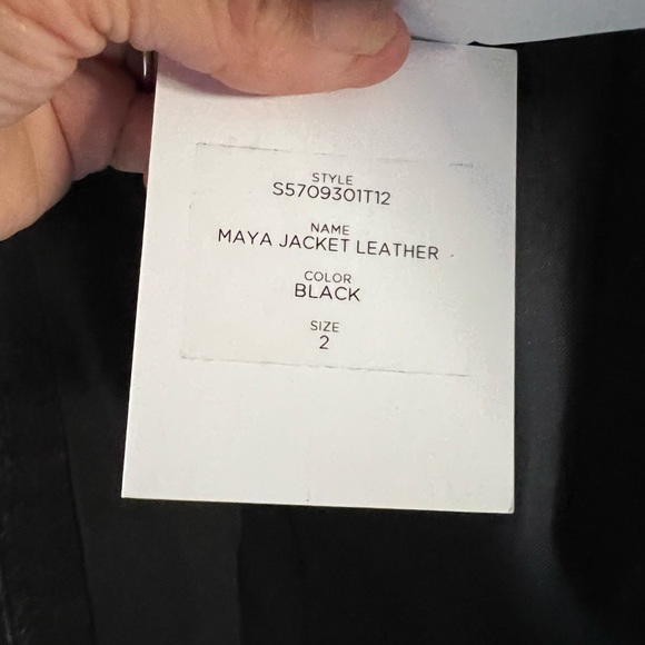 NWT Diane von Furstenberg Maya Black Leather Jacket size 2 - Picture 7 of 12